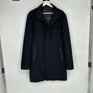 Bar lll Black Wool Blend Overcoat Sz 40T